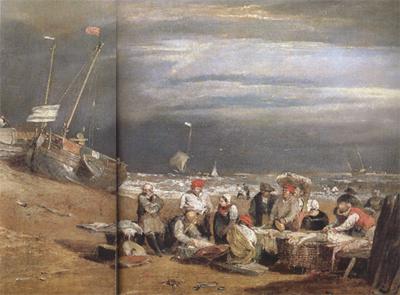 Joseph Mallord William Turner Fishmarket on thte beach (mk31) oil painting image